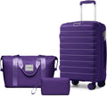 LARVENDER 3 Piece Luggage Set with Duffel - Carry On Ready