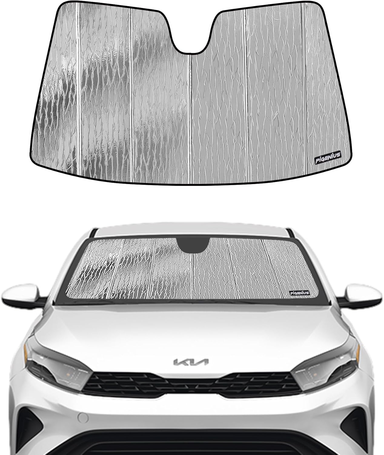 Windshield Sun Shade for Kia Forte 2019-2024 - Custom Fit Design