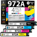 Smart Ink Compatible Ink Cartridges Replacement for HP 972A (4 Pack)