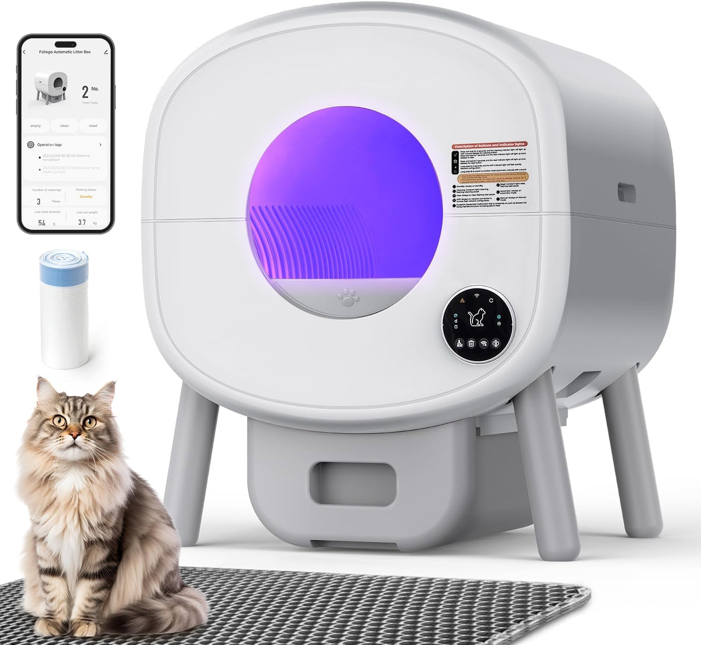 Self Cleaning Litter Box for Multiple Cats: Odor-Free & Smart