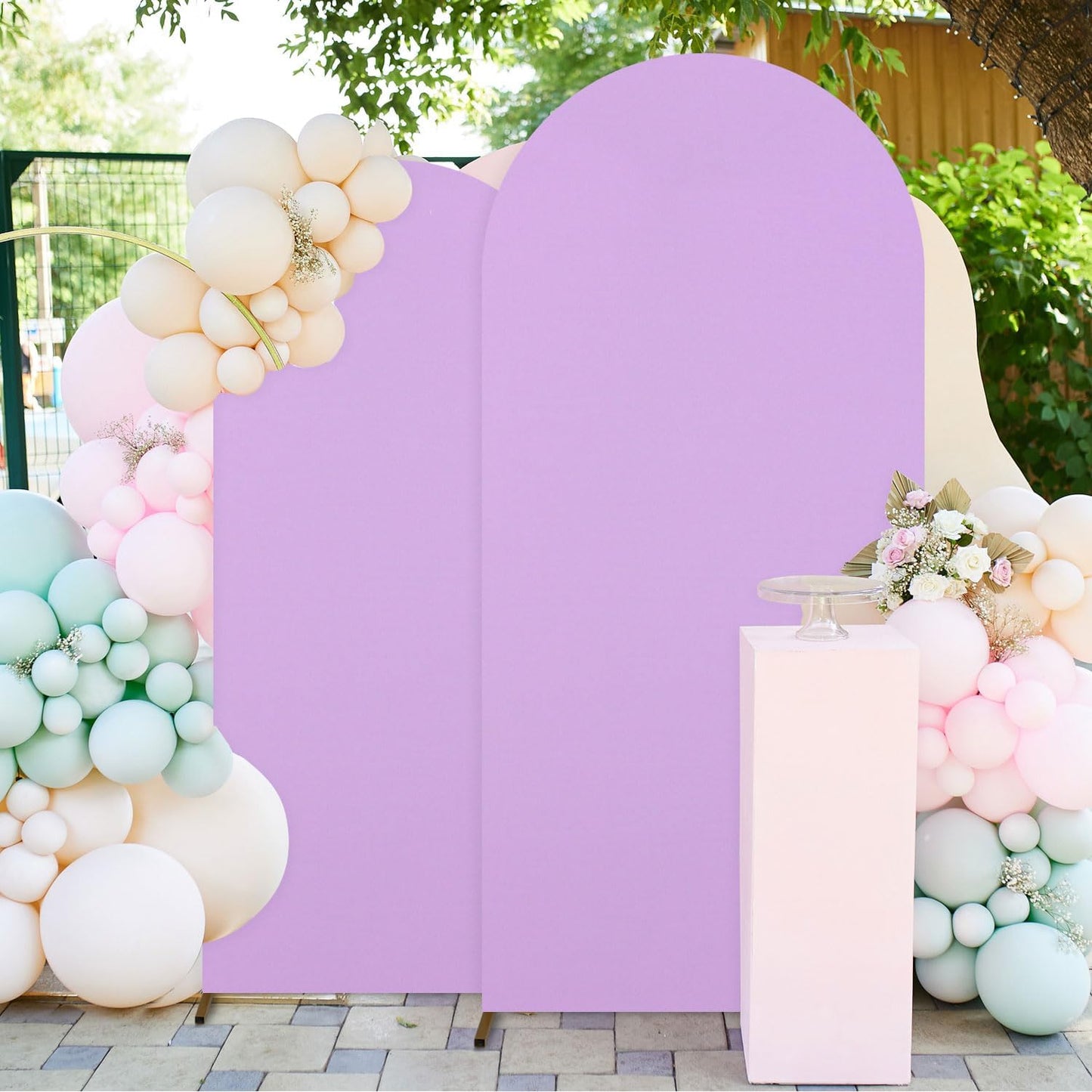 Lavender Arch Cover Set of 2 for Elegant Party Decor