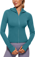CRZ YOGA Butterluxe Full Zip Workout Hoodie - Slim Lightweight Fit
