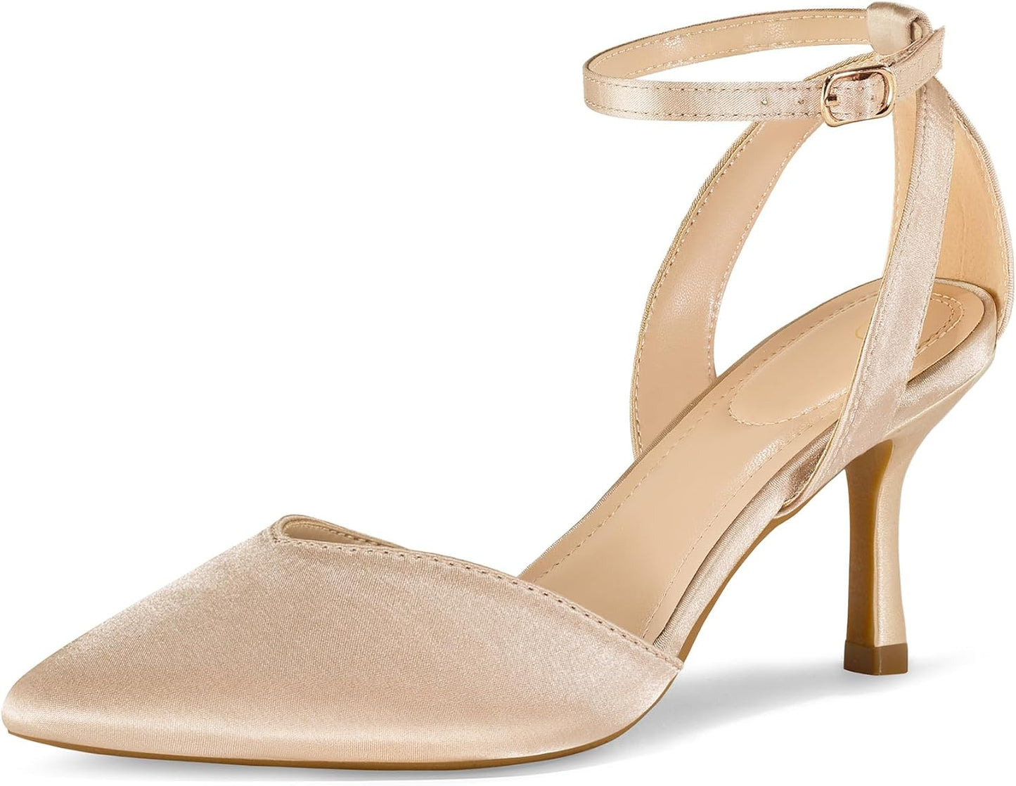 mysoft Women's Pumps Shoes with Pointed Toe and Low Heels