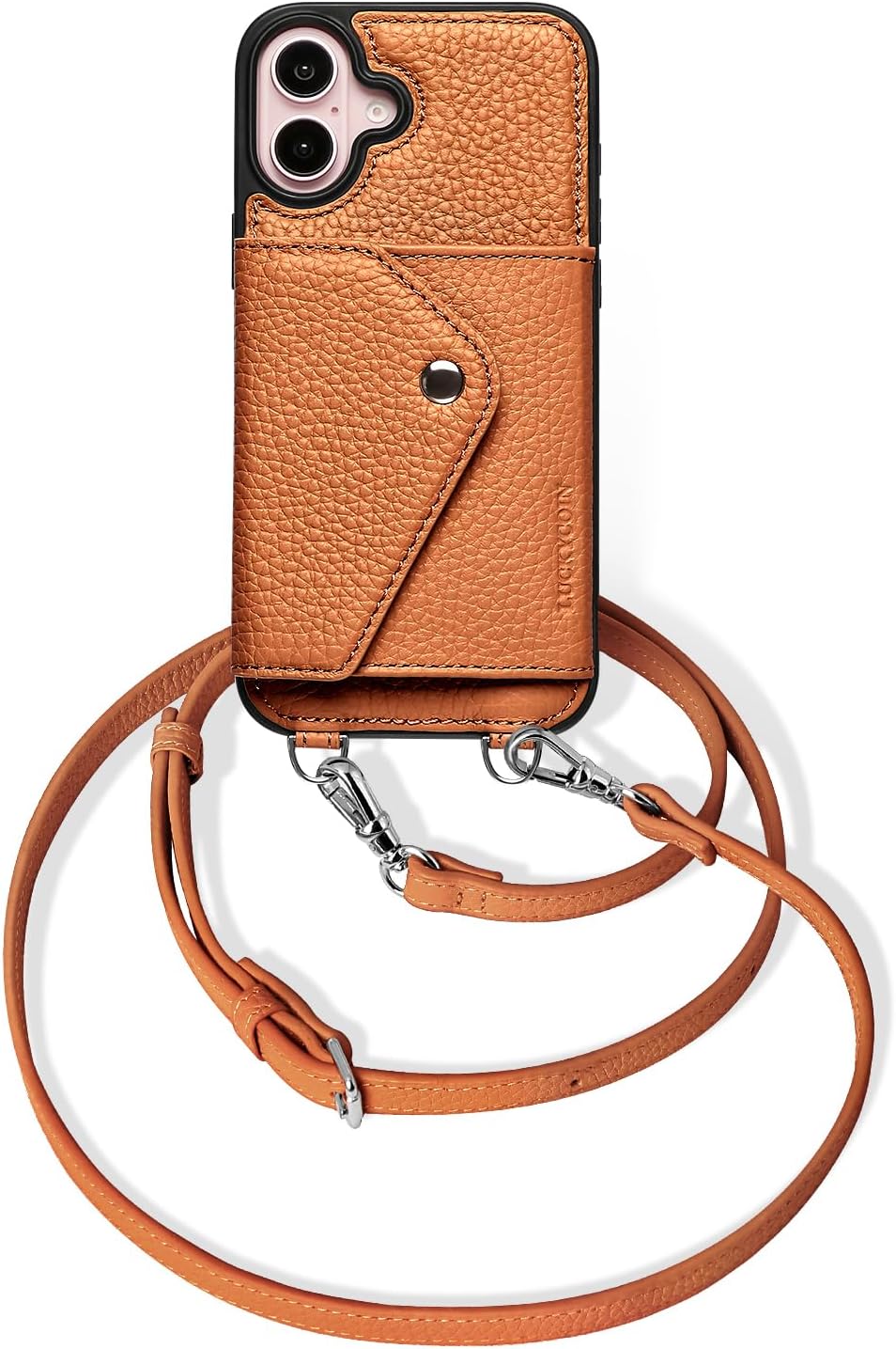 LUCKYCOIN iPhone 16 Plus Leather Wallet Case for Women