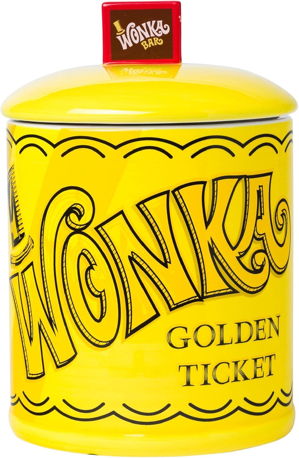 Willy Wonka Cookie Jar with Golden Ticket Design for Fans