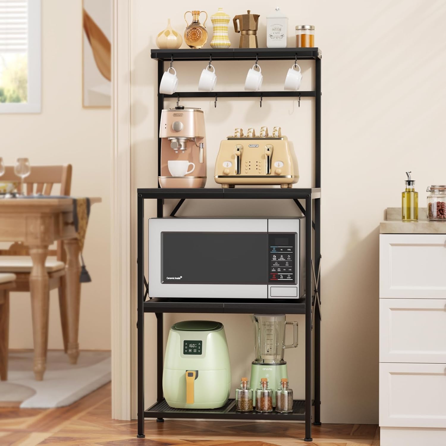 Kitchen Bakers Rack with Storage Shelves for Your Home