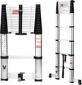 Telescoping Ladder 12.5FT Extension Ladder - Compact One Button