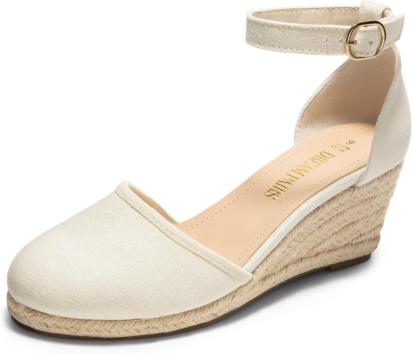 DREAM PAIRS Women's Closed Toe Ankle Strap Wedge Sandals