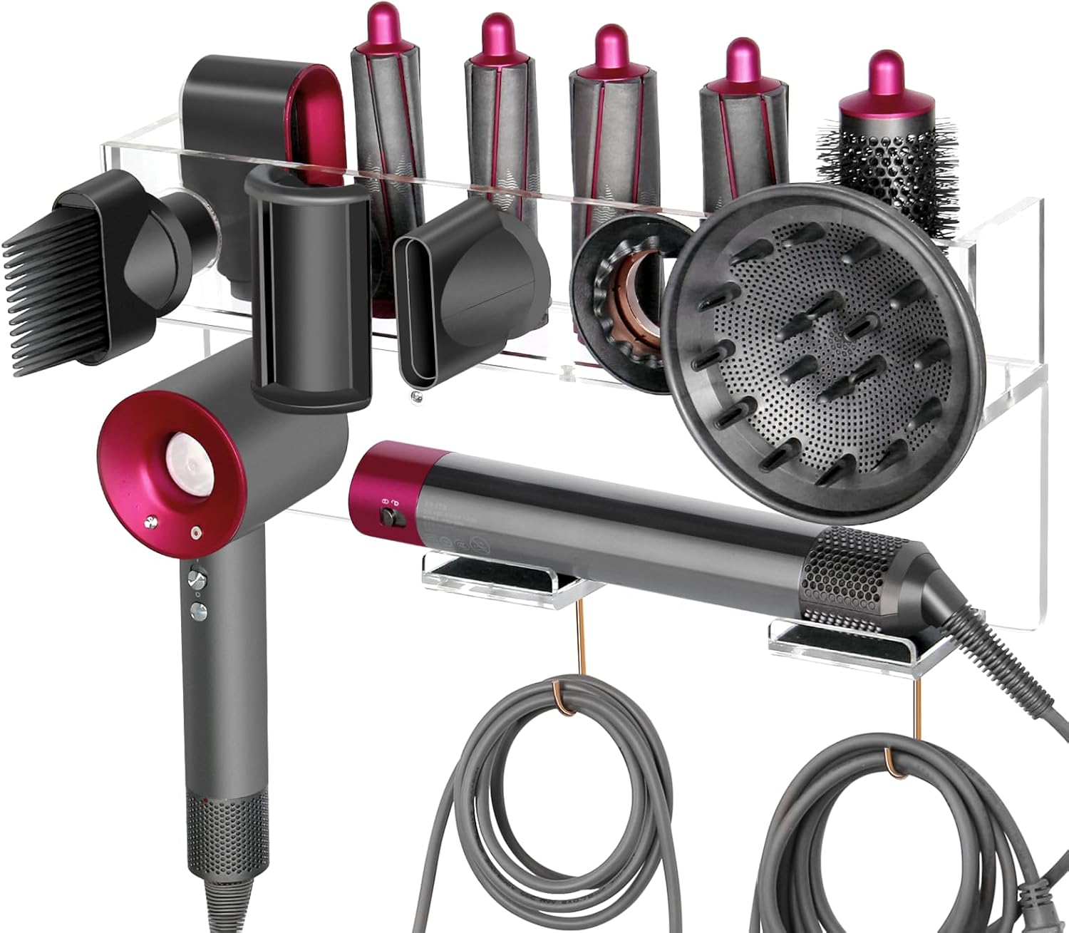 Dyson Airwrap Holder with Hooks - Organized Styling