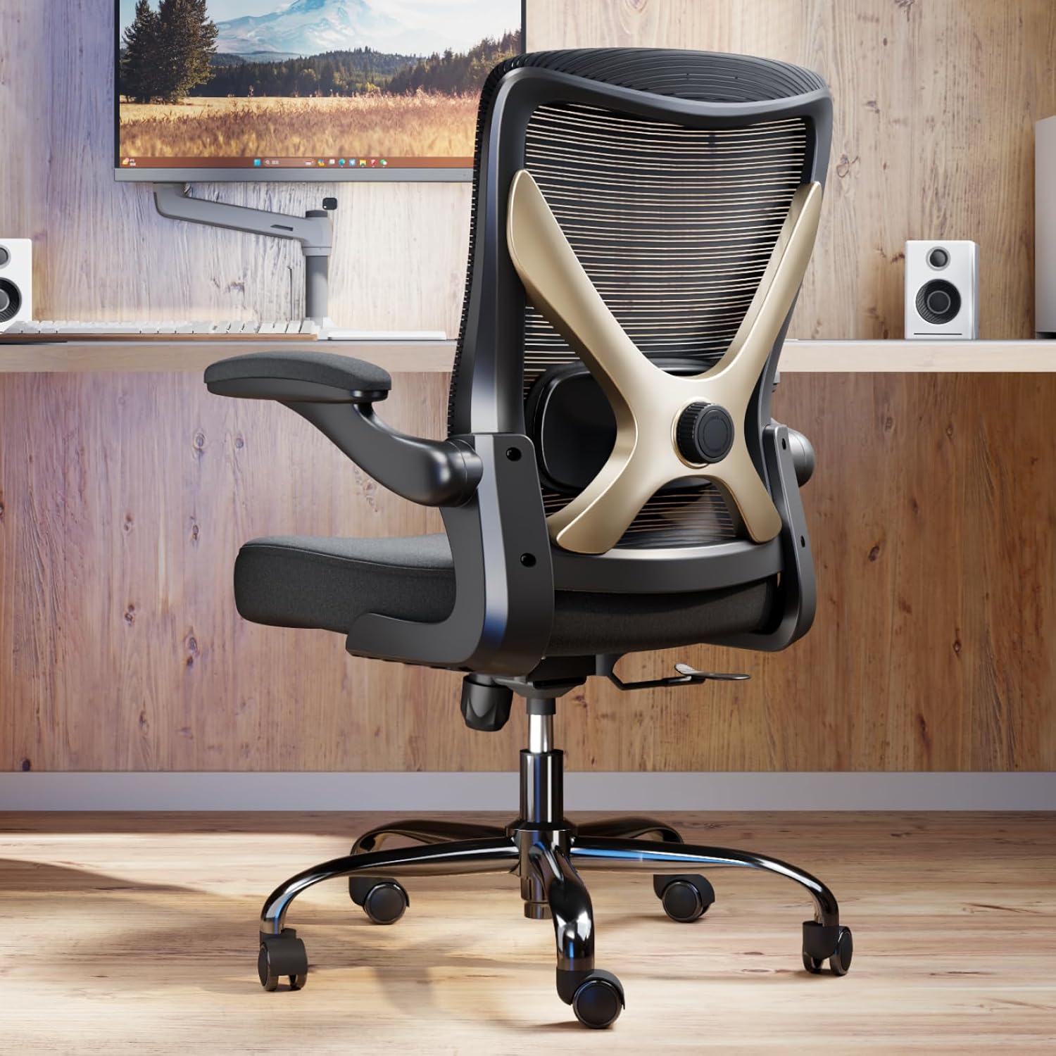 Luxury Ergalithic Mesh Office Chair - Lumbar Support for Long Hours