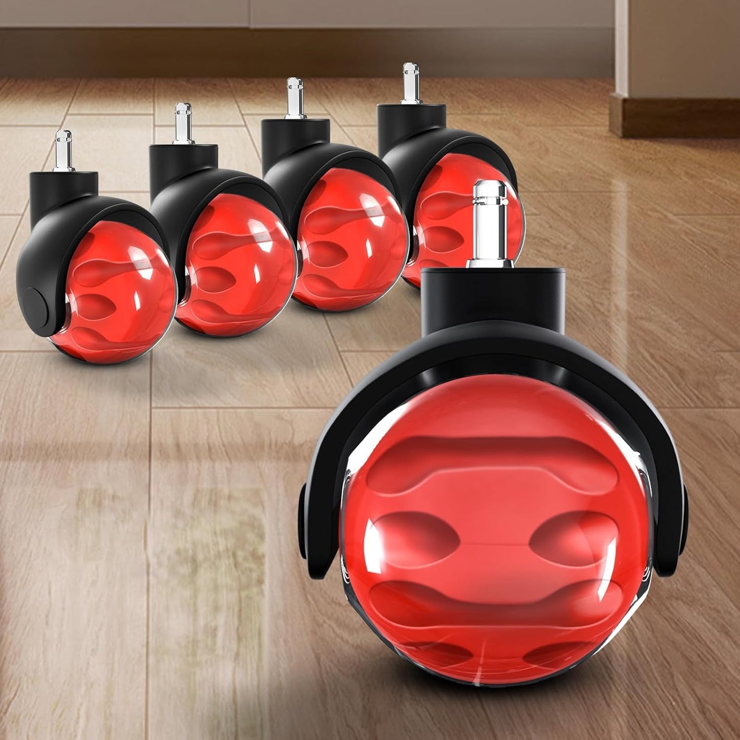Silent & Safe Sytopia Red Chair Wheels