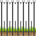 7 Pack String Light Poles 10ft Outdoor Forked Metal Poles - Adjustable