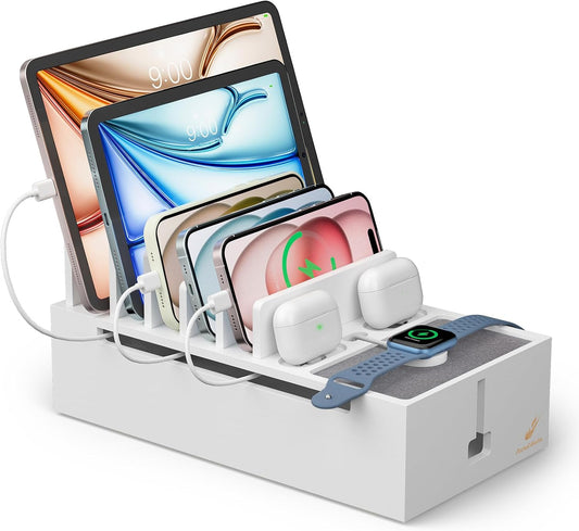 Pezin & Hulin Bamboo Multi Charger Station for Device Organization