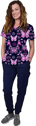 Women's Jogger Scrub Set Medical Nursing GT 4FLEX Top and Pant