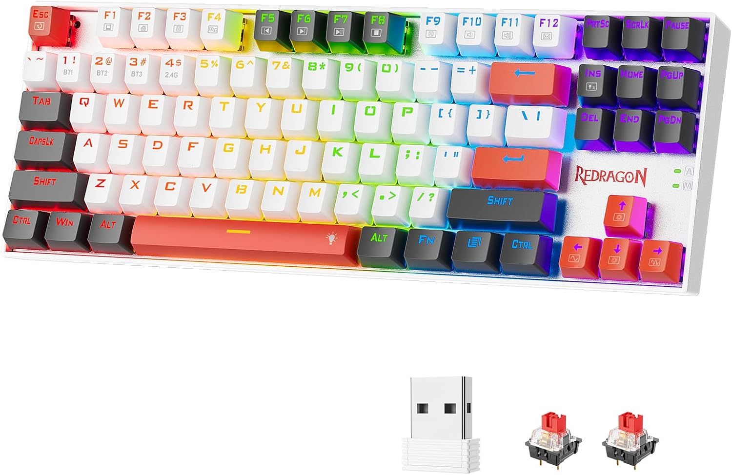 Redragon Wireless Gaming Keyboard with Tri-Mode Connectivity