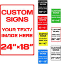 Personalized Aluminum Weatherproof Metal Sign - Custom Text & Image