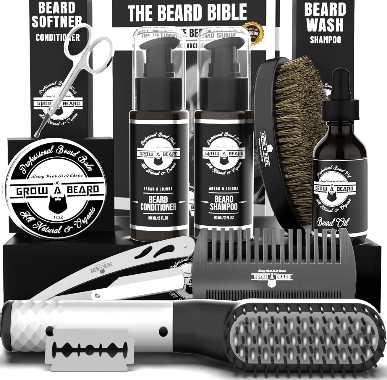 Beard Straightener Grooming Kit for Men - Complete Care Set