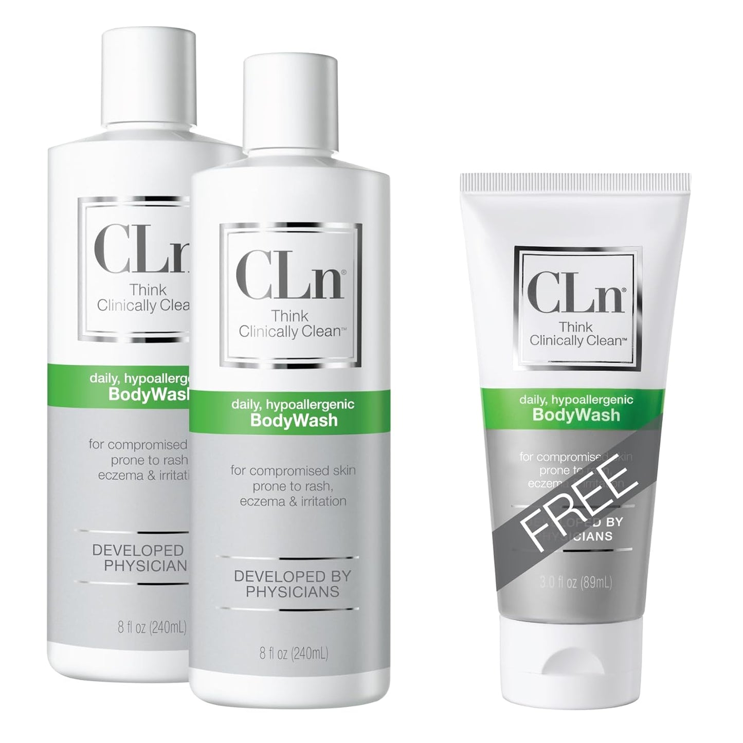 CLn BodyWash Bundle for Eczema, Dermatitis & Compromised Skin