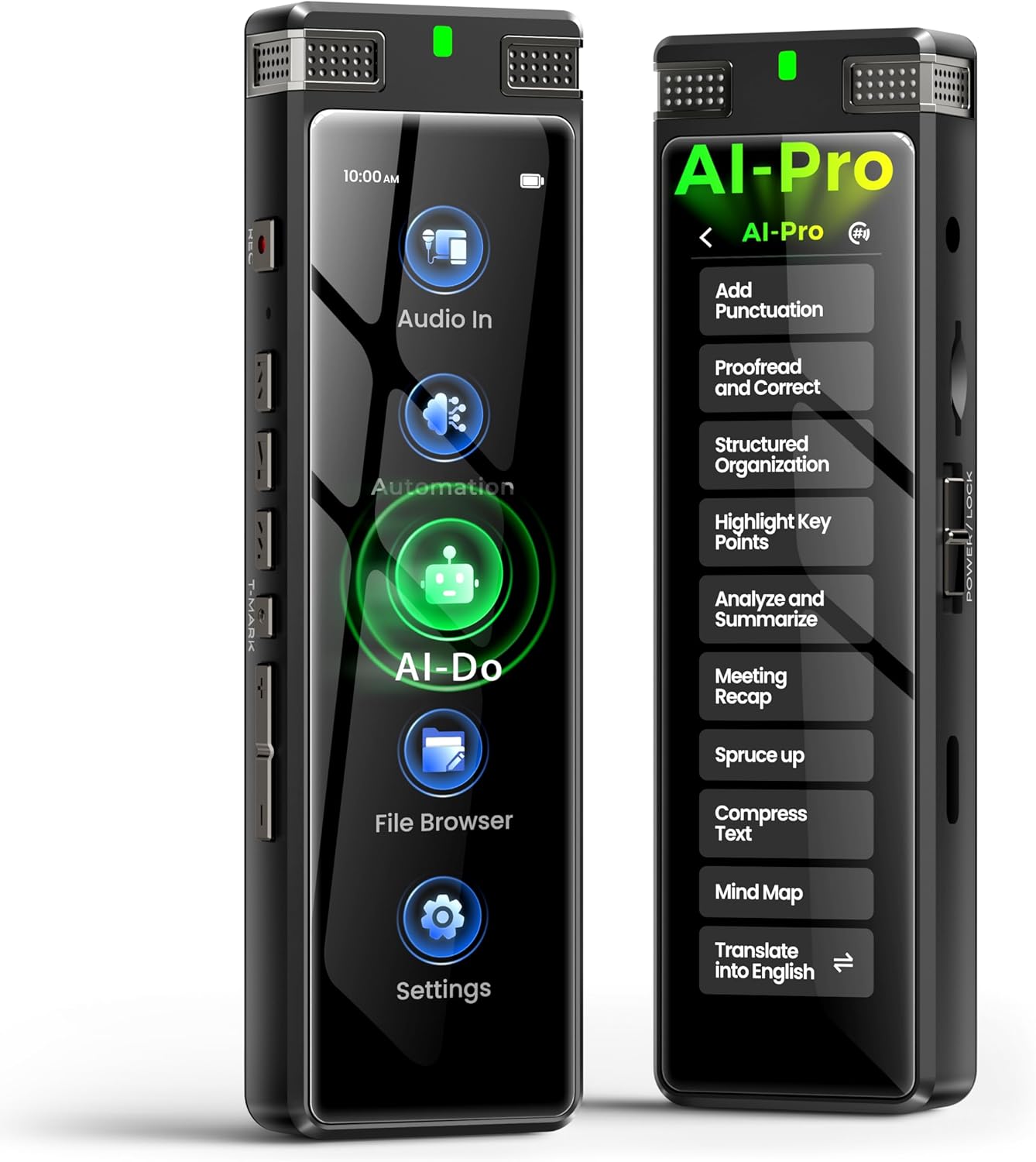 136GB AI Voice Recorder with Playback and Offline Transcribe