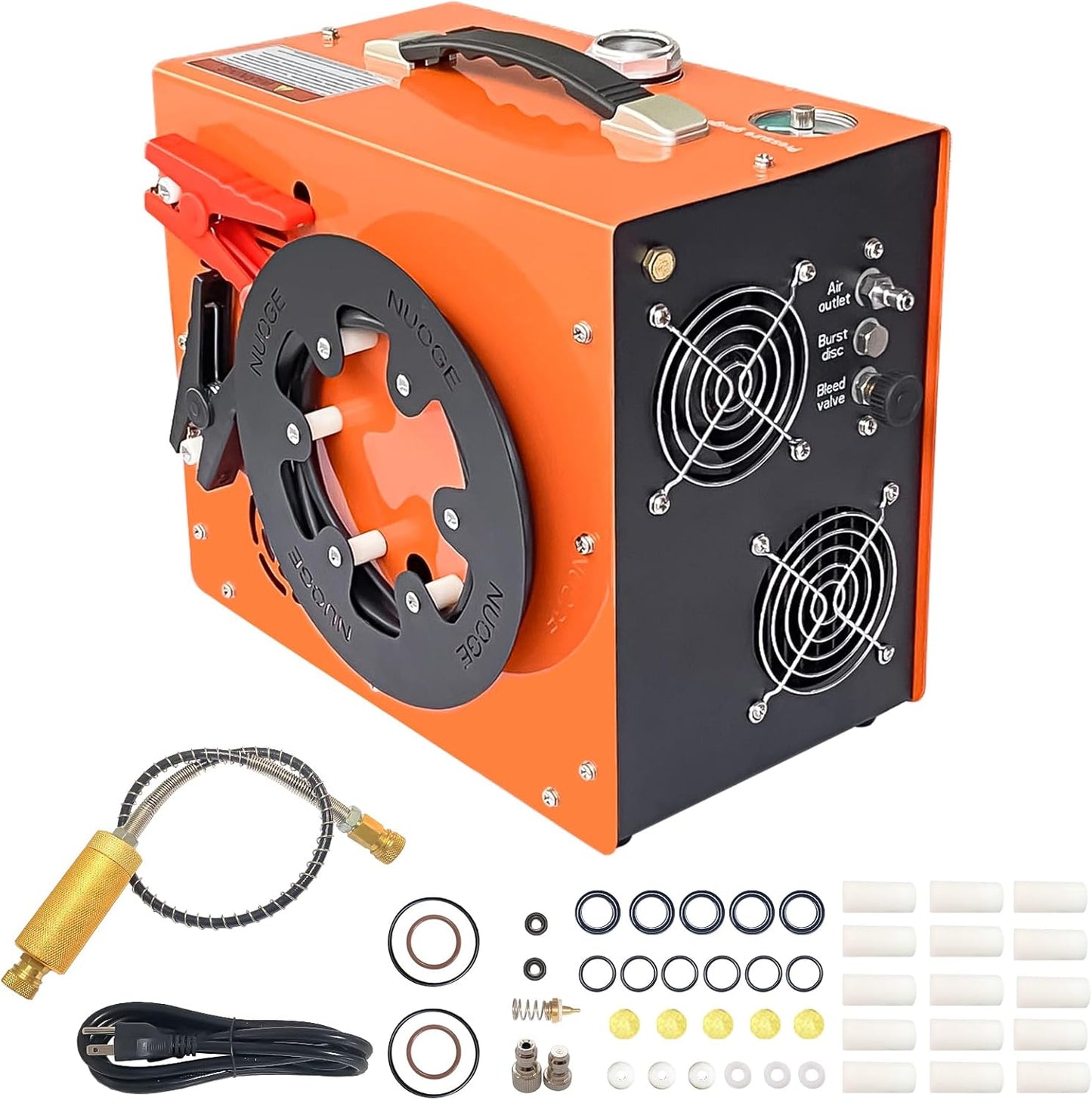 NUOGE 350W PCP Air Compressor Auto-Stop 4500Psi/5800psi Power
