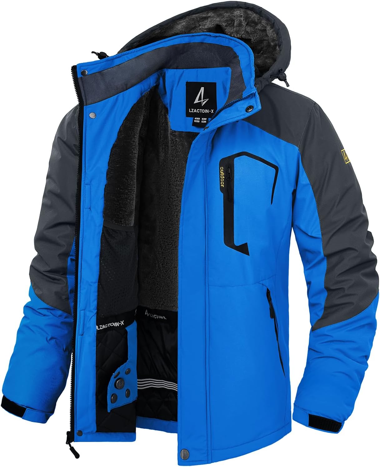 Men's Winter Ski Jacket Waterproof Fleece Coat for Cold Weather