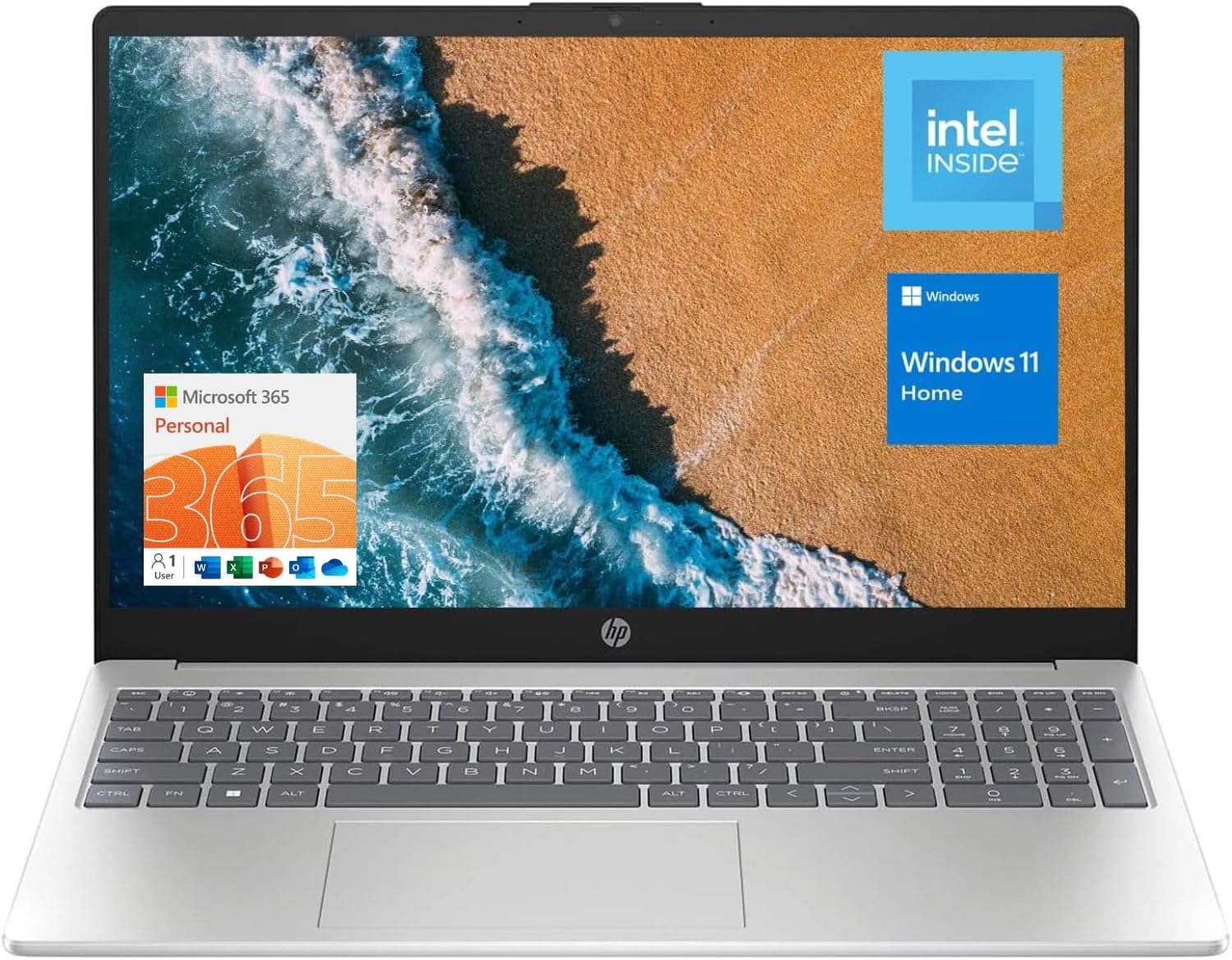HP 15.6 Portable Laptop with Intel Quad-Core N200 Processor