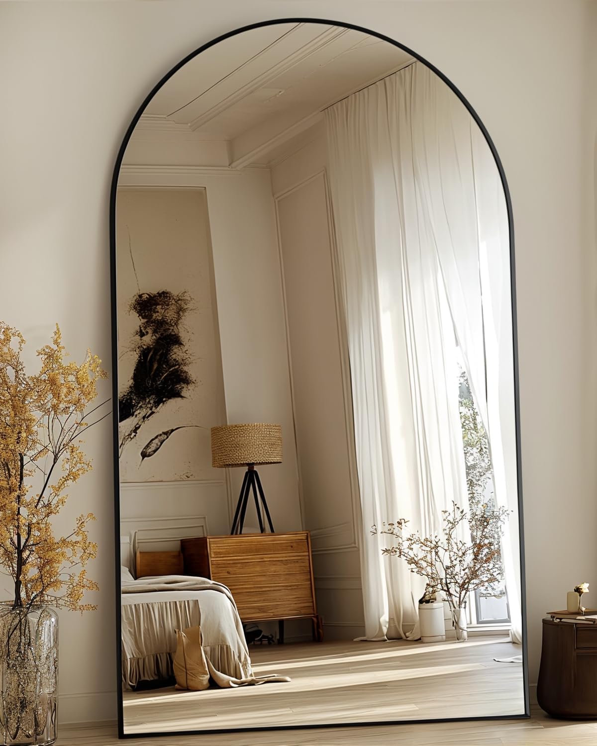 Full Length Mirror Freestanding 91x46 Oversized Arched Style