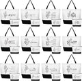 Cunno 24 Pcs Aesthetic Canvas Tote Bags for Women Gifts