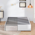 16 Inch Queen Bed Frame with White Skirt Cover - Storage & Stable