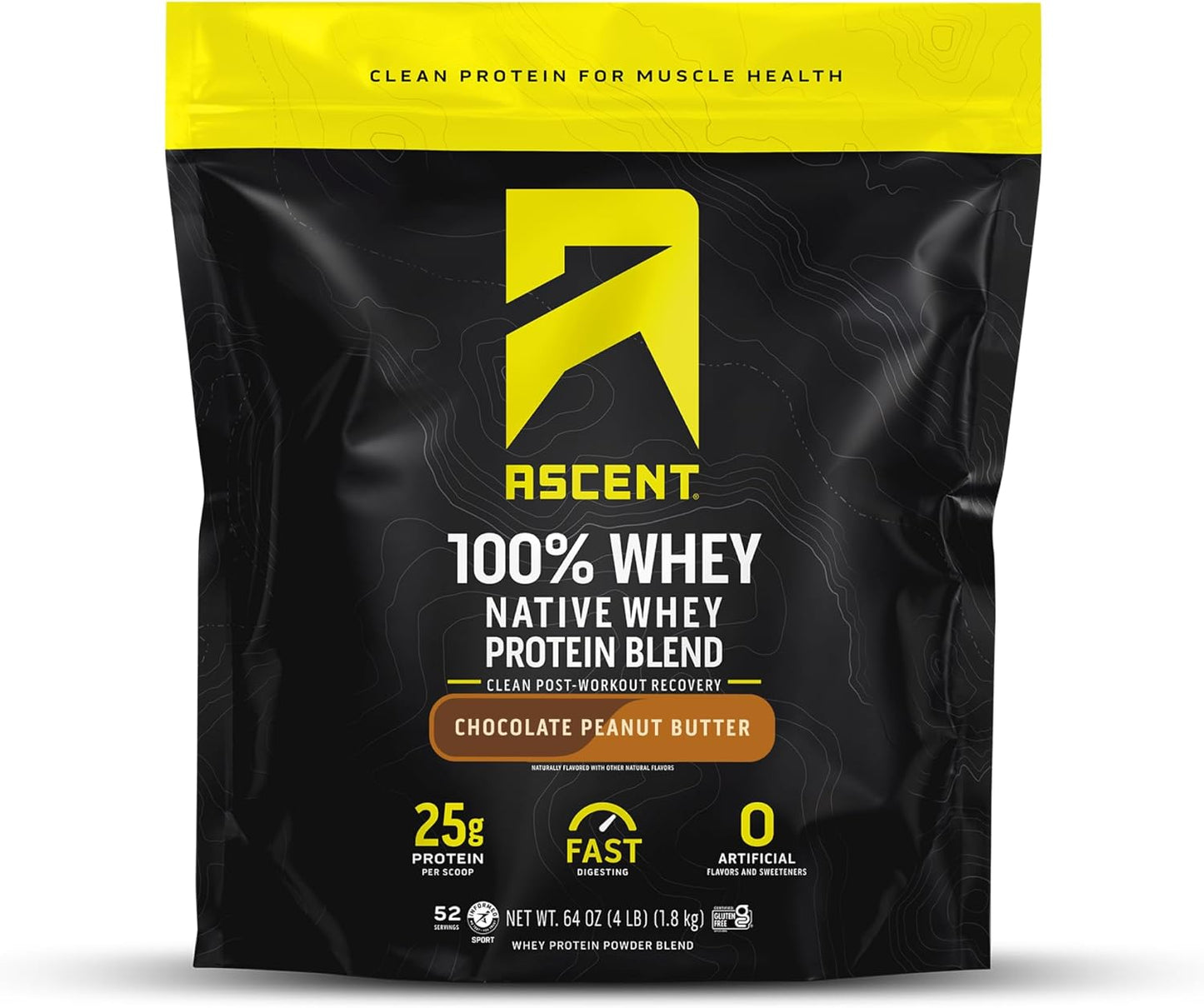 Ascent 100% Whey Protein Powder for Post Workout Recovery