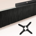 Garage Door Brush Seal 9-Pack - Heavy Duty Bottom Sweep Roll-Up