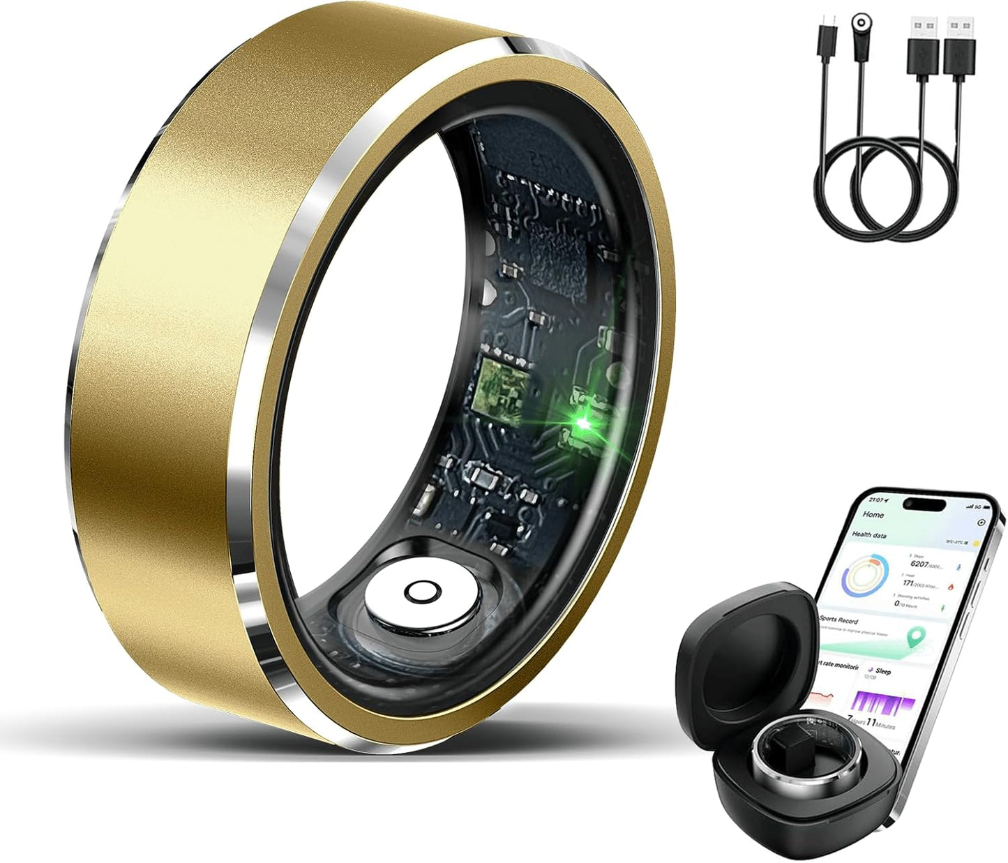 Smart Ring for Health Tracking, Waterproof Fitness Tracker