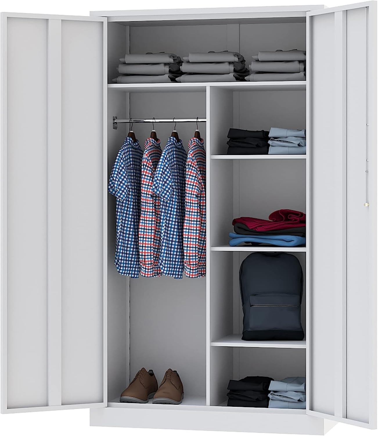 Letaya Metal Locker - Durable Steel Wardrobe Storage Cabinet