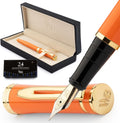 Wordsworth & Black Fountain Pen Set, 18K Gilded Medium Nib - Gift