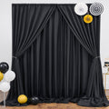 20ft x 10ft Black Backdrop Curtain Panels for Parties - Thick Wrinkle