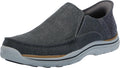 Mens Moccasin Slip On Shoes - Relaxed Fit Canvas Moc Toe