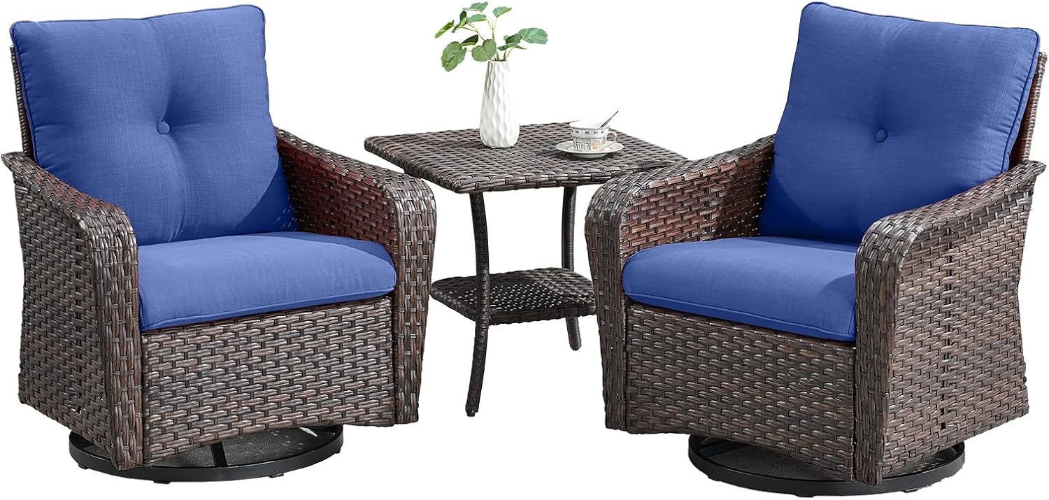 Swivel Rocker Patio Set - Comfy Deep Seating