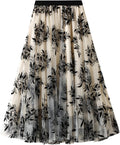 A-Line Fairy Tulle Layered Midi Skirt - Romantic Ruffle Midi
