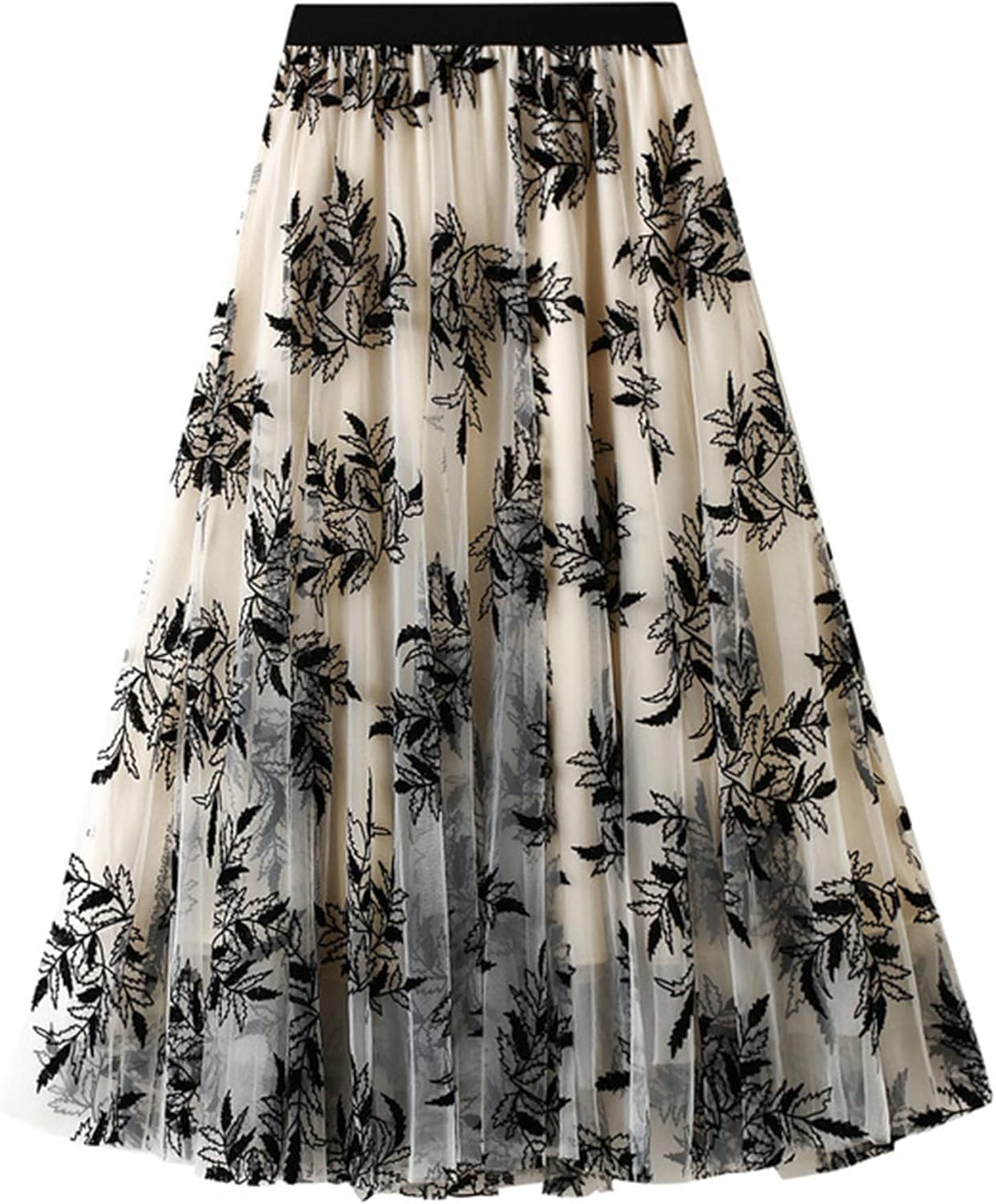 Dirholl Women's A-Line Fairy Patterned Tulle Midi Skirt Review