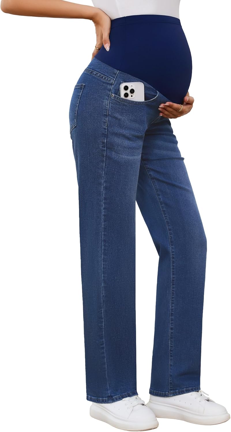 POSHGLAM Women's Maternity Jeans for Comfort and Style