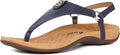 Athlefit Women's Orthopedic Thong T-Strap Sandals - Arch Support