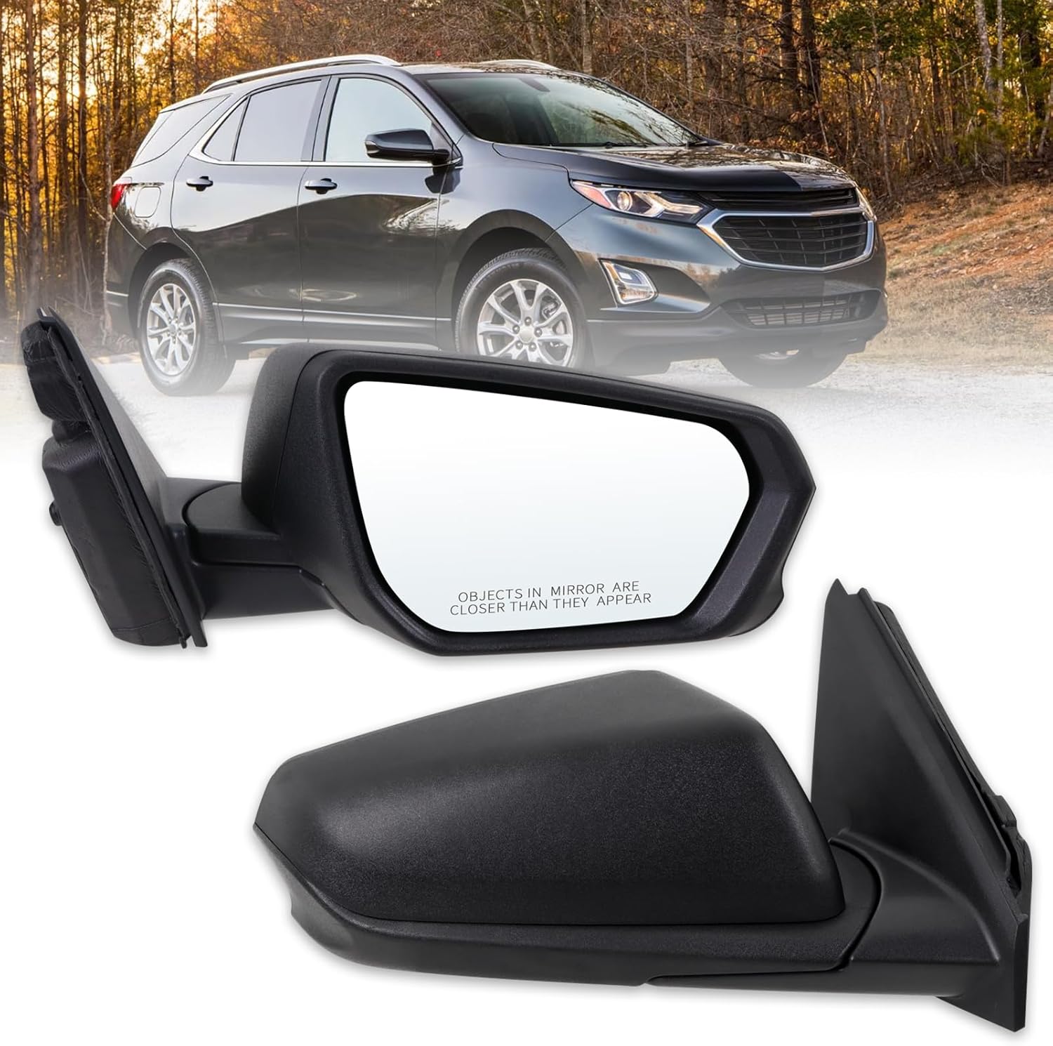 Right Passenger Side Mirror for 2018-2024 Chevy Equinox Models