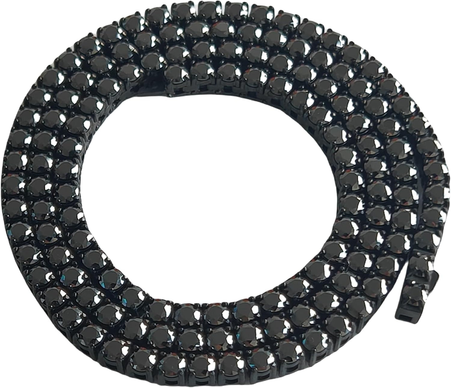 Black Moissanite Tennis Chain Necklace for Stylish Accessories