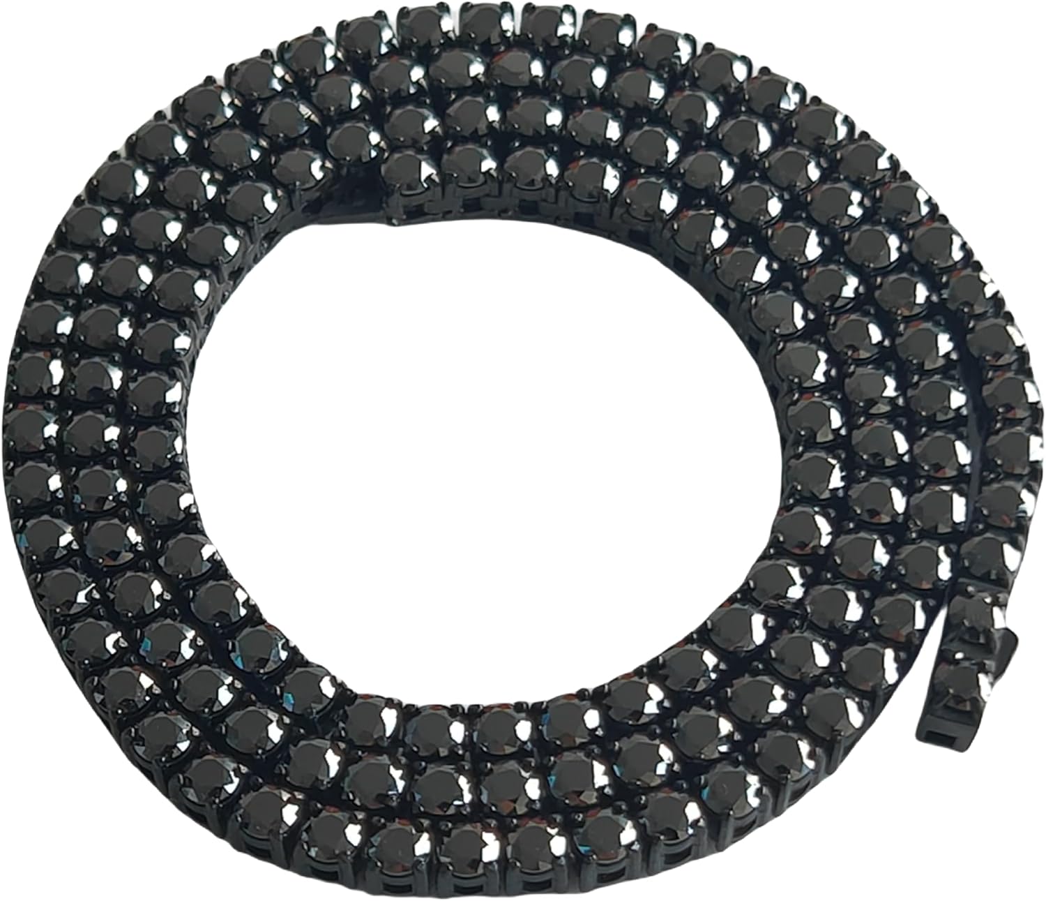 Black Moissanite Tennis Chain Necklace for Stylish Accessories