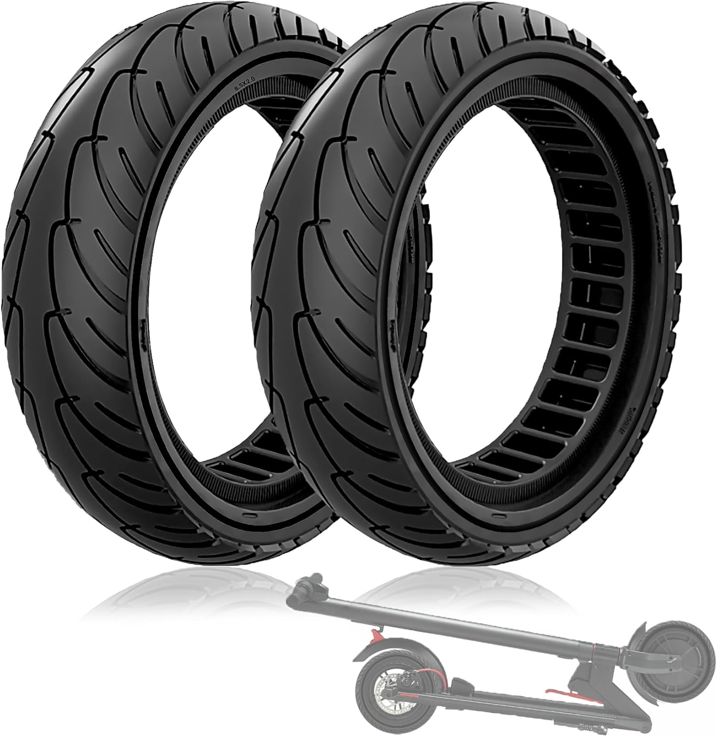 8.5x2.0 Inch Solid Scooter Tire for Various Electric Models
