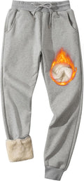 Lentta Men's Fleece Sweatpants - Sherpa Lined Winter Warm Joggers