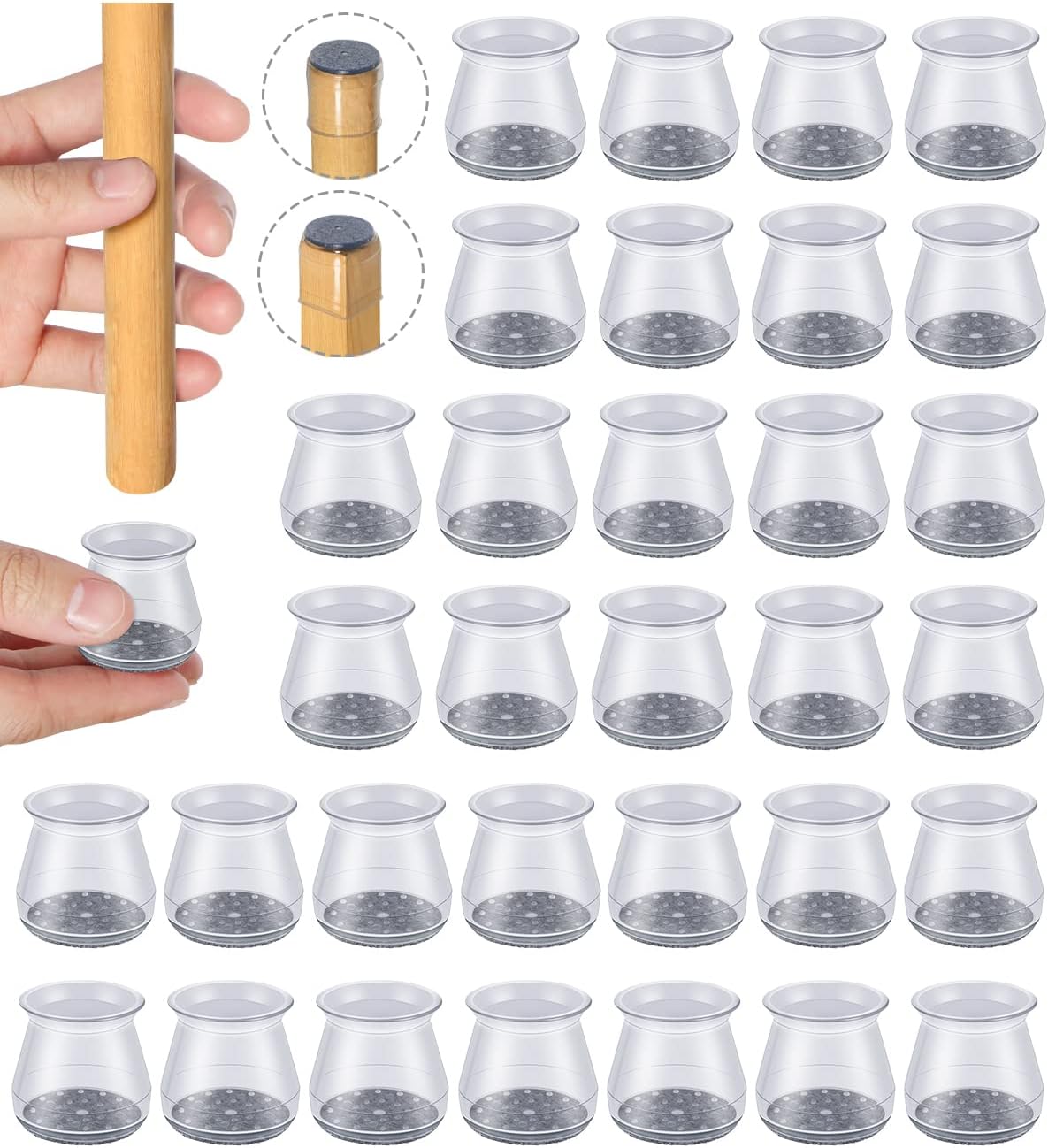 Silicone Chair Leg Protectors - Floor Saver Set