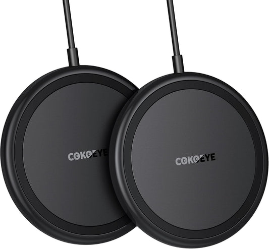 15W Fast Wireless Charger 2-Pack for iPhone & Samsung