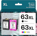 Remanufactured Ink 63XL Combo Pack for HP Printers - Black & Color