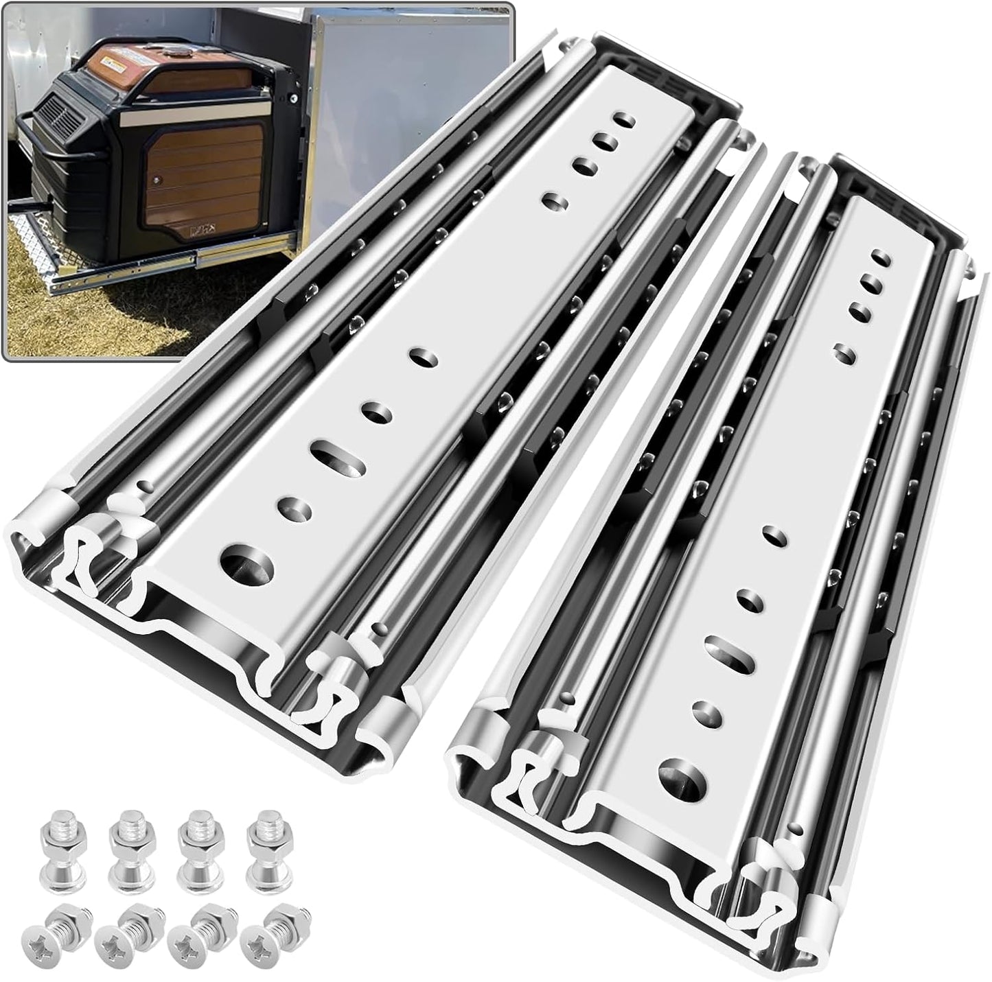 Heavy Duty Drawer Slides with 500 lb Load Capacity for Smooth Use